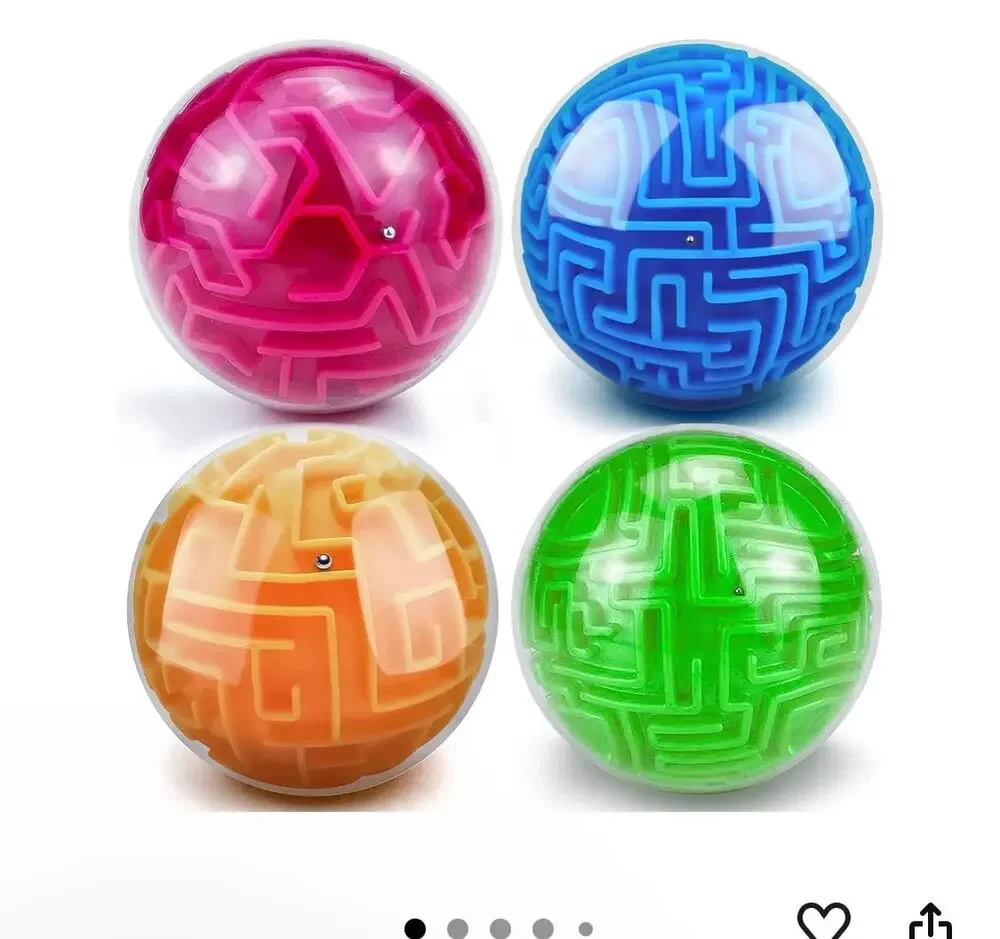 4Pcs 3D Puzzle Maze Ball Brain Teaser for Kids, Teens, Adults NWT